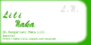 lili maka business card